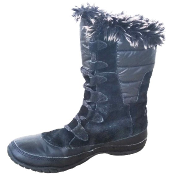 The North Face black suede type winter boots size 10 - Picture 4 of 10